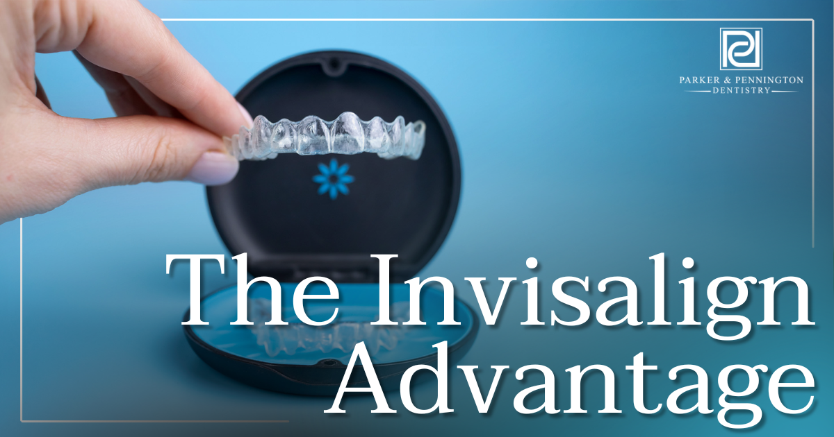 hand holding clear aligners
